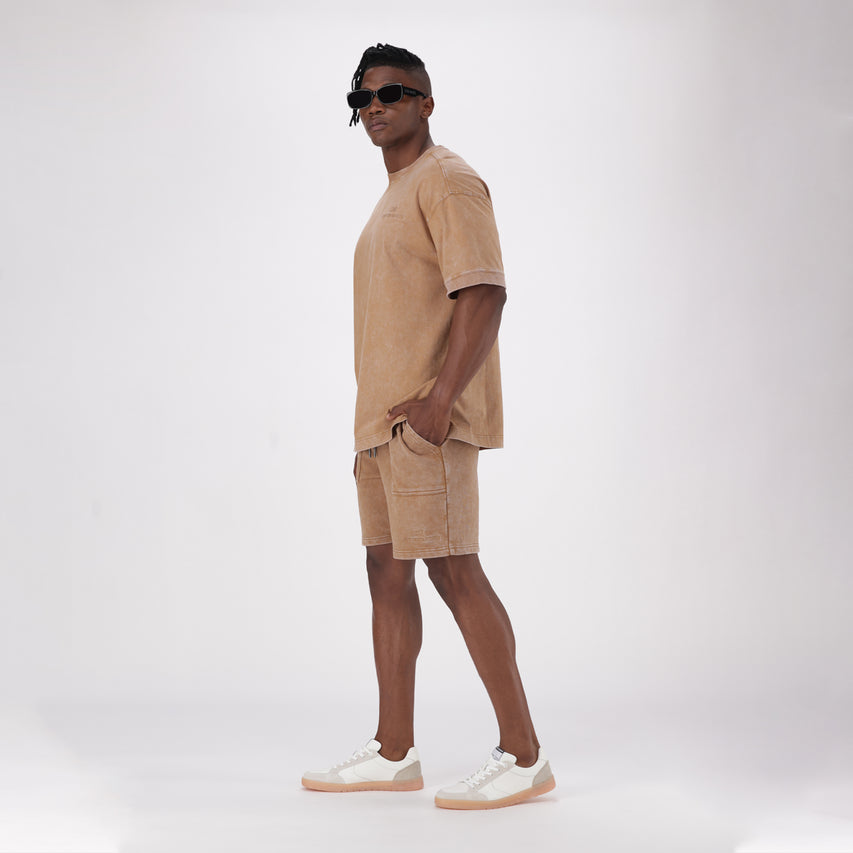 ROCKI BROWN/CHOCOLATE JOGGER SHORTS - view 4