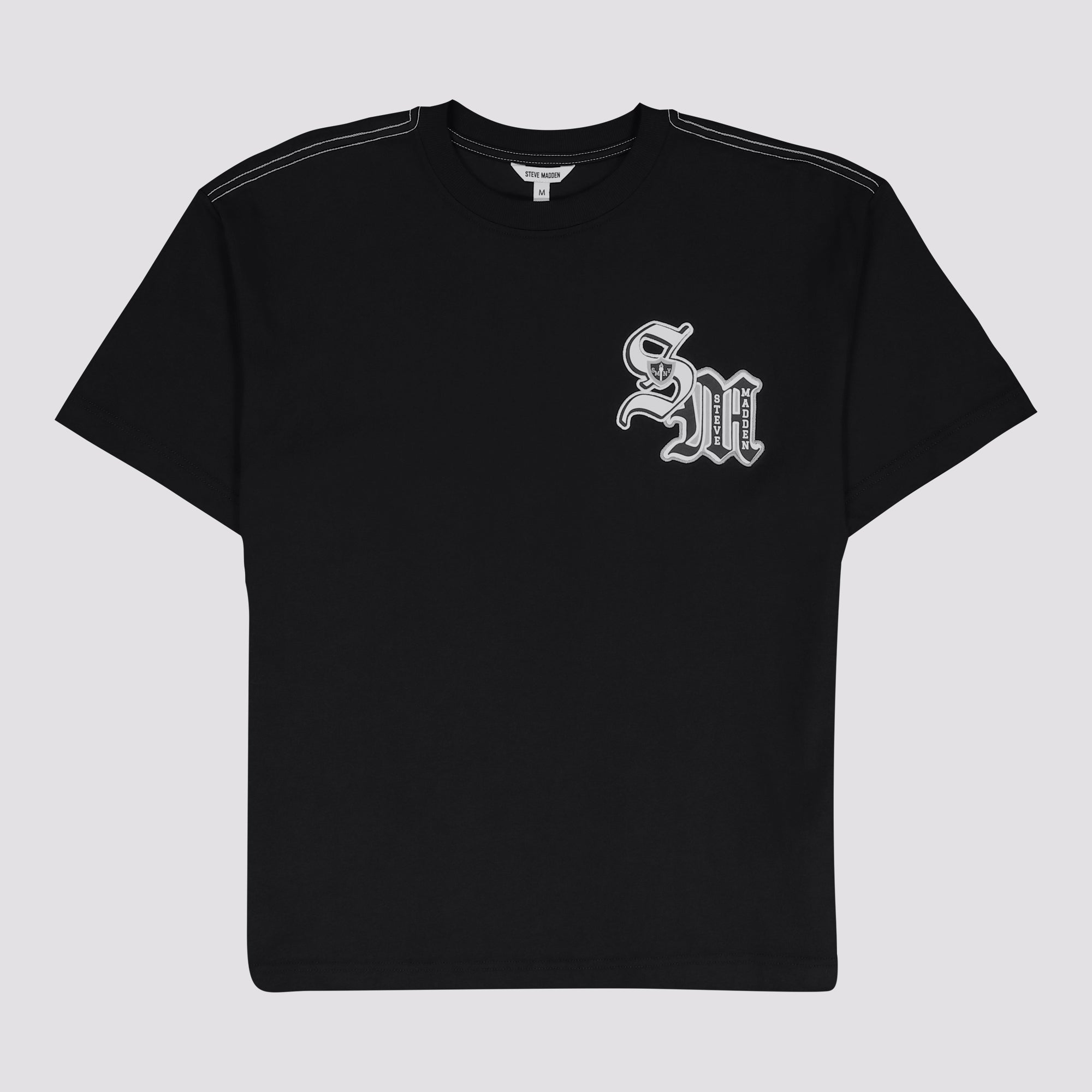 LEVIN BLACK CREW NECK T-SHIRT - view 8