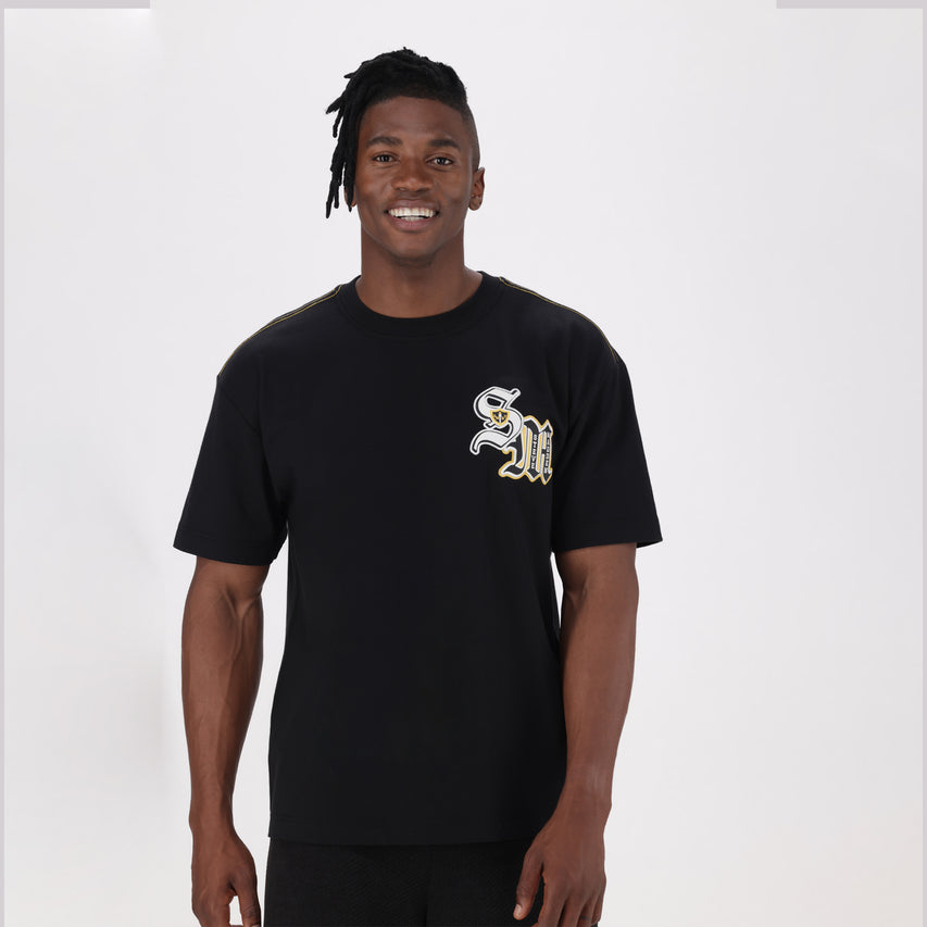 LEVIN BLACK CREW NECK T-SHIRT