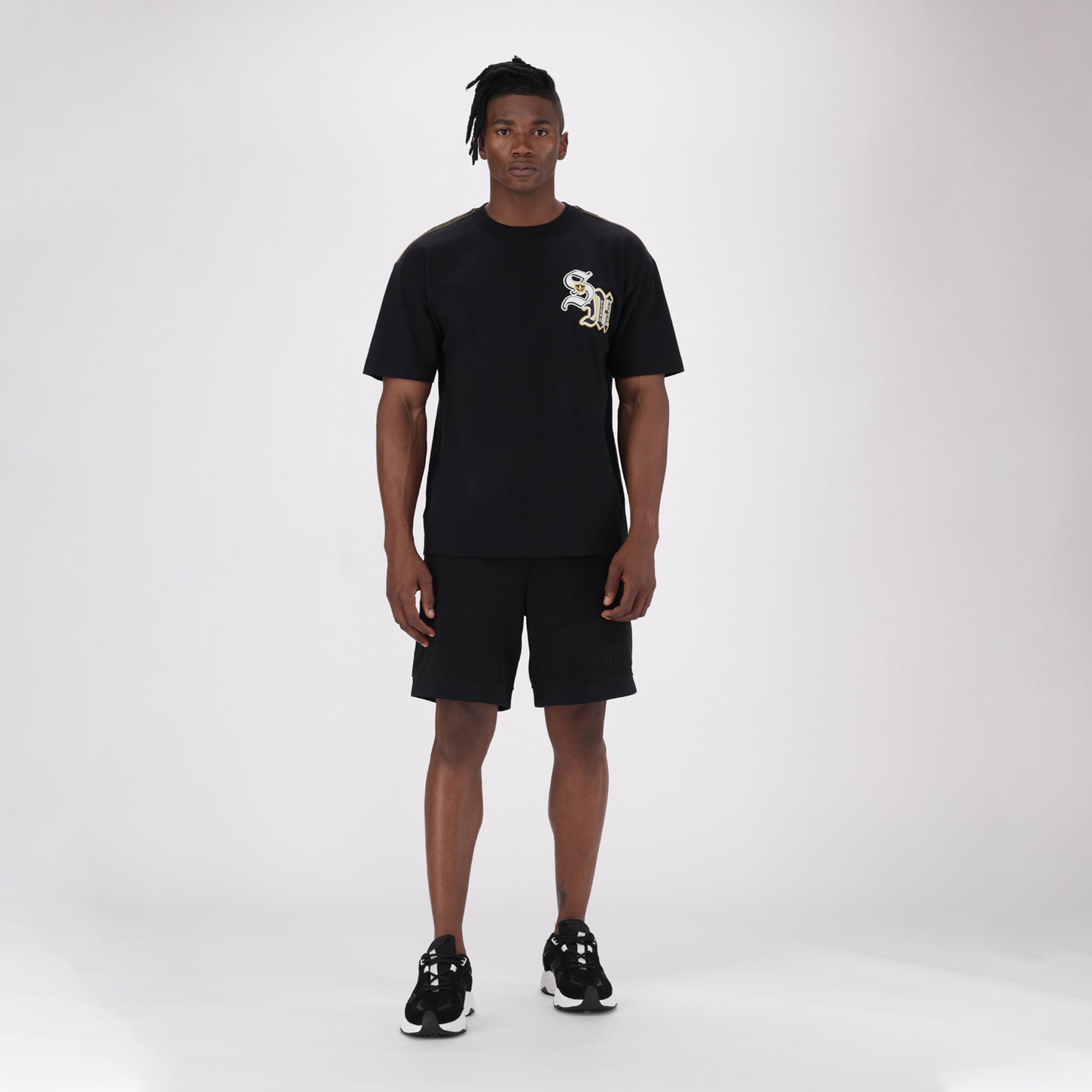 LEVIN BLACK CREW NECK T-SHIRT - view 3