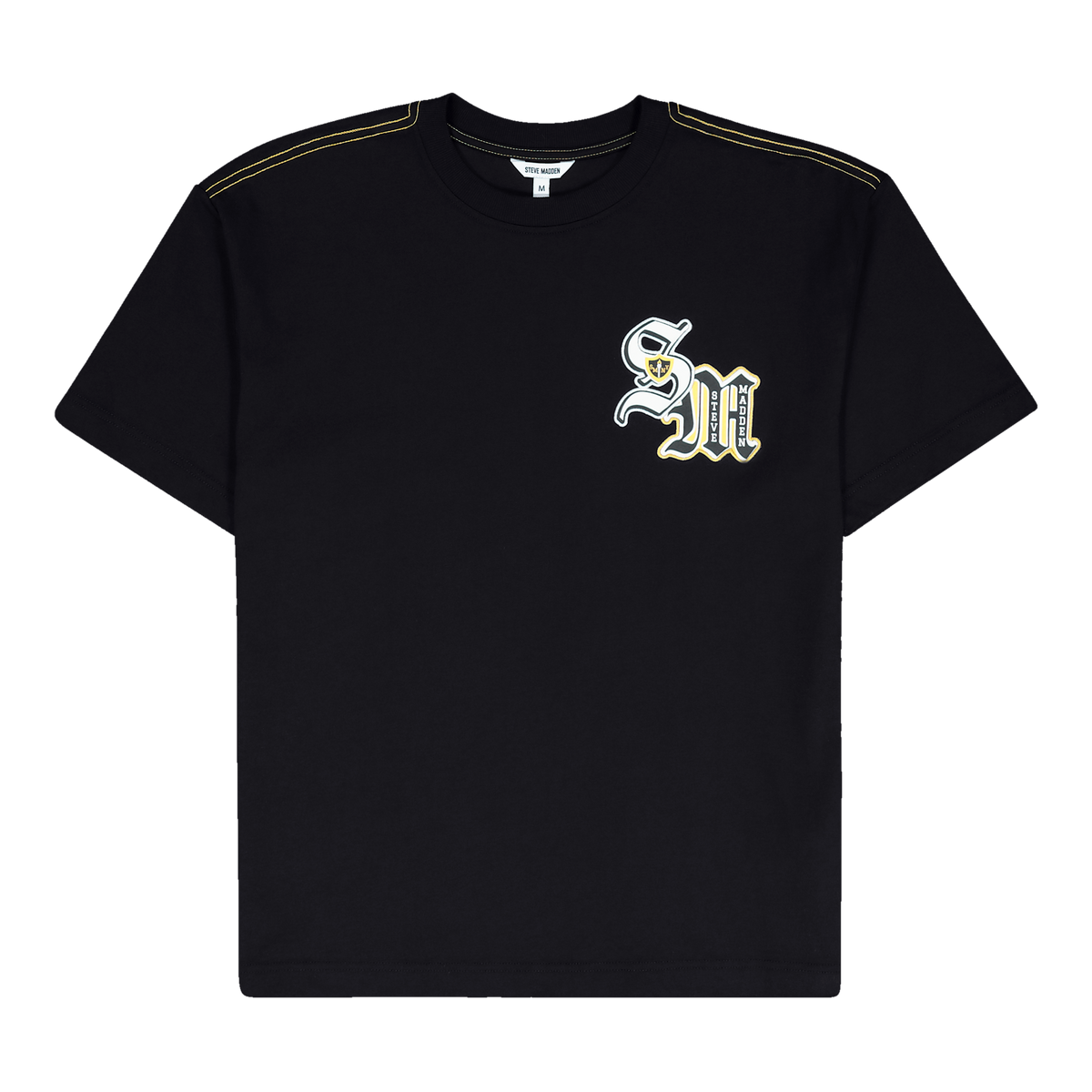LEVIN BLACK CREW NECK T-SHIRT - view 7