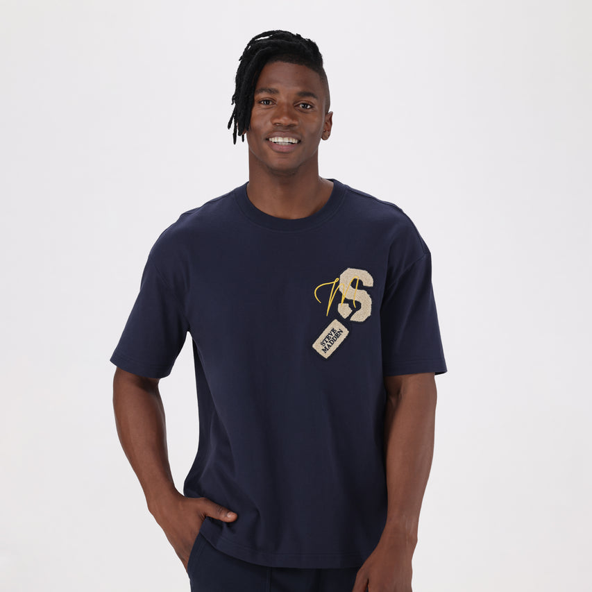 RAFAL NAVY CREW NECK T-SHIRT