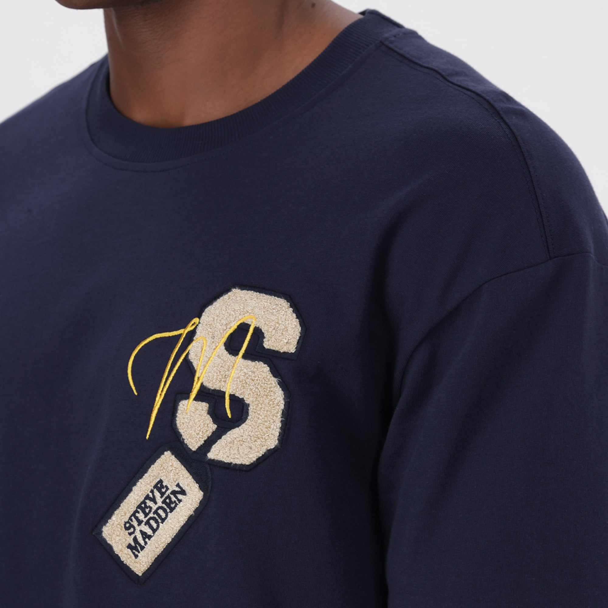 RAFAL NAVY CREW NECK T-SHIRT - view 6