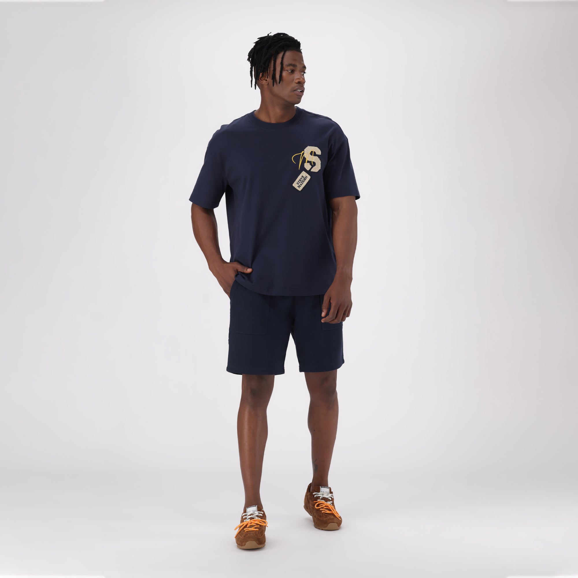 RAFAL NAVY CREW NECK T-SHIRT - view 4