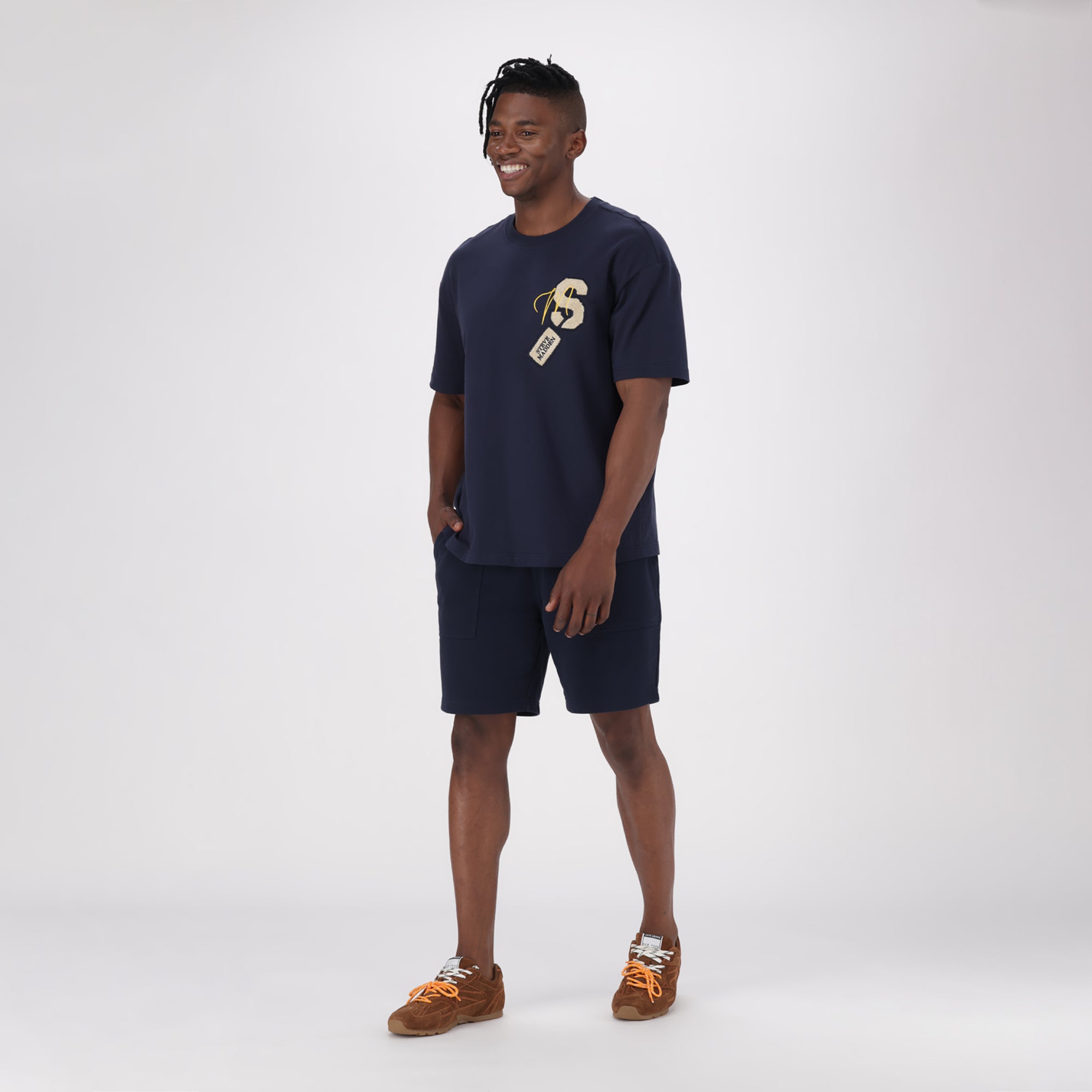 RAFAL NAVY CREW NECK T-SHIRT - view 5