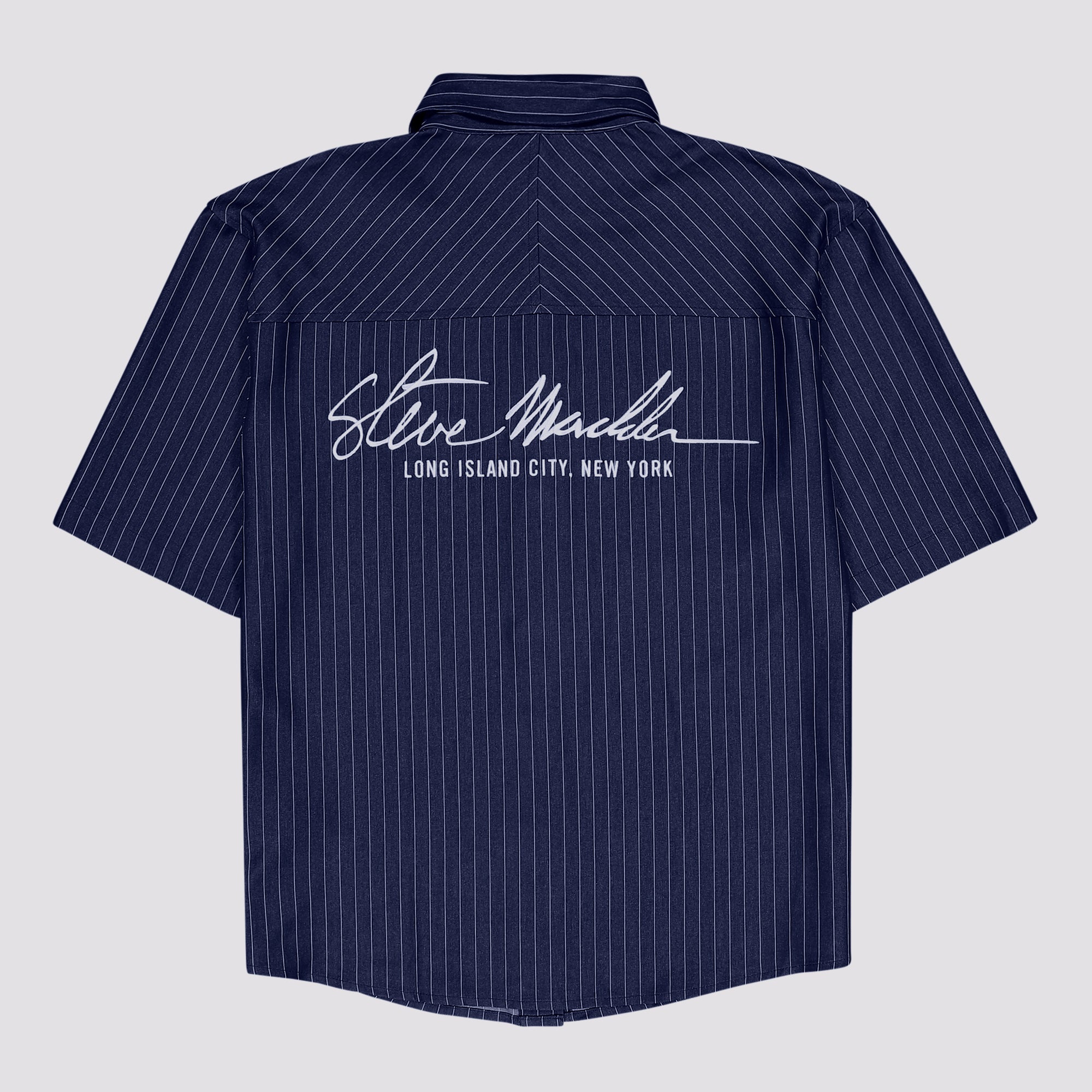 PETER NAVY PIN STRIPE SHIRT - view 8