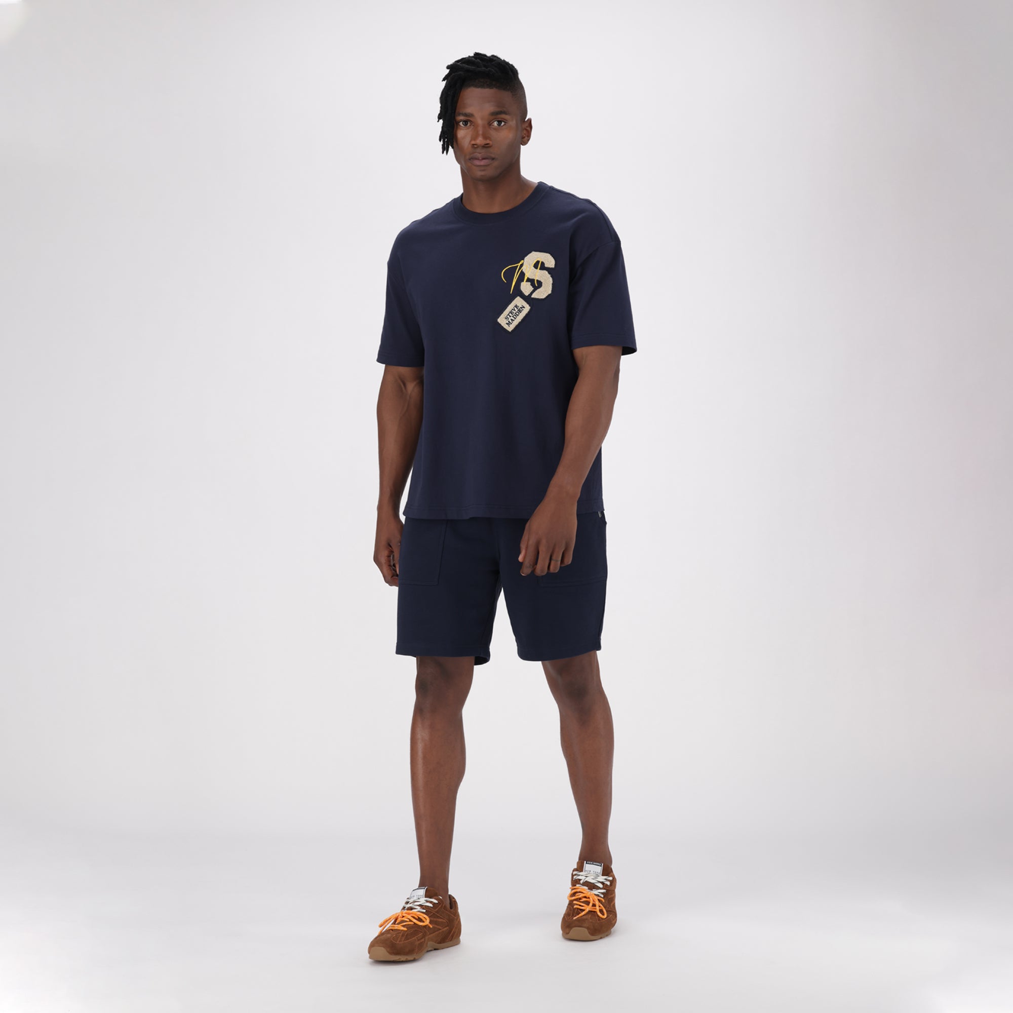 JOSE NAVY JOGGER SHORTS - view 5