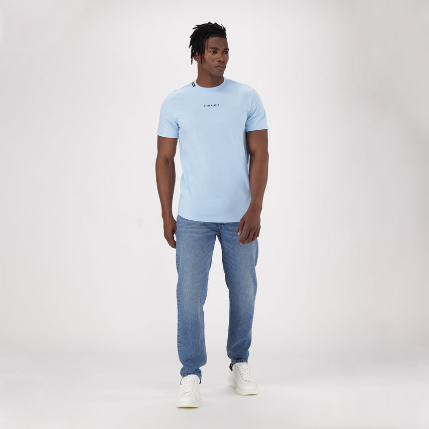 CHRISTIAN LIGHT BLUE CREW NECK T-SHIRT - view 3