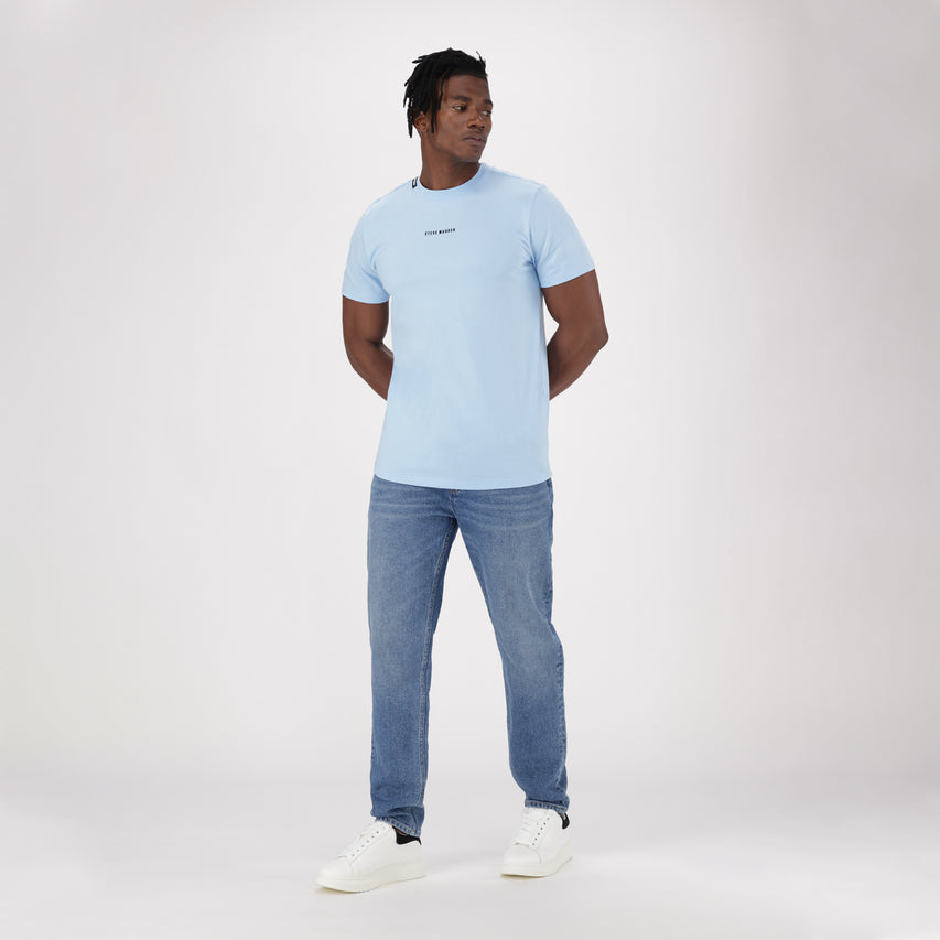 CHRISTIAN LIGHT BLUE CREW NECK T-SHIRT - view 4