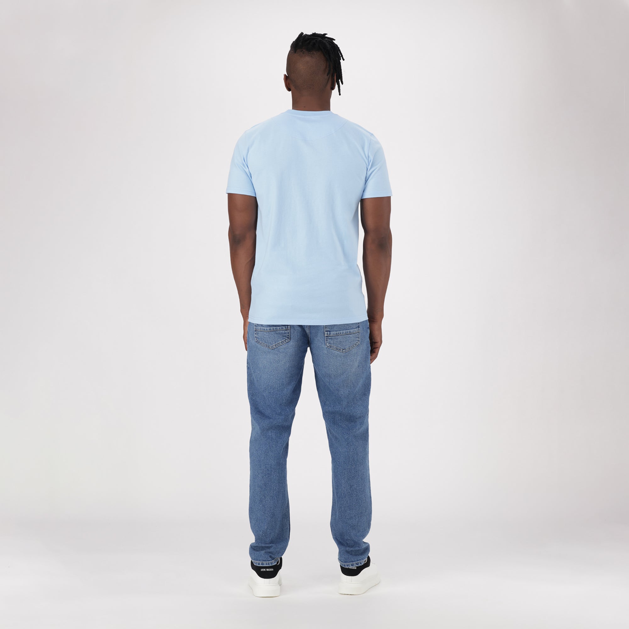 CHRISTIAN LIGHT BLUE CREW NECK T-SHIRT - view 6