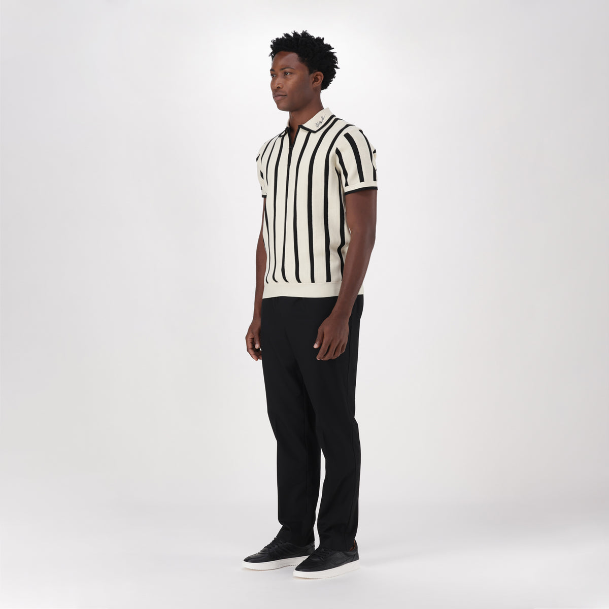 PABLO CREAM/BLACK CROCHET SHIRT - view 4