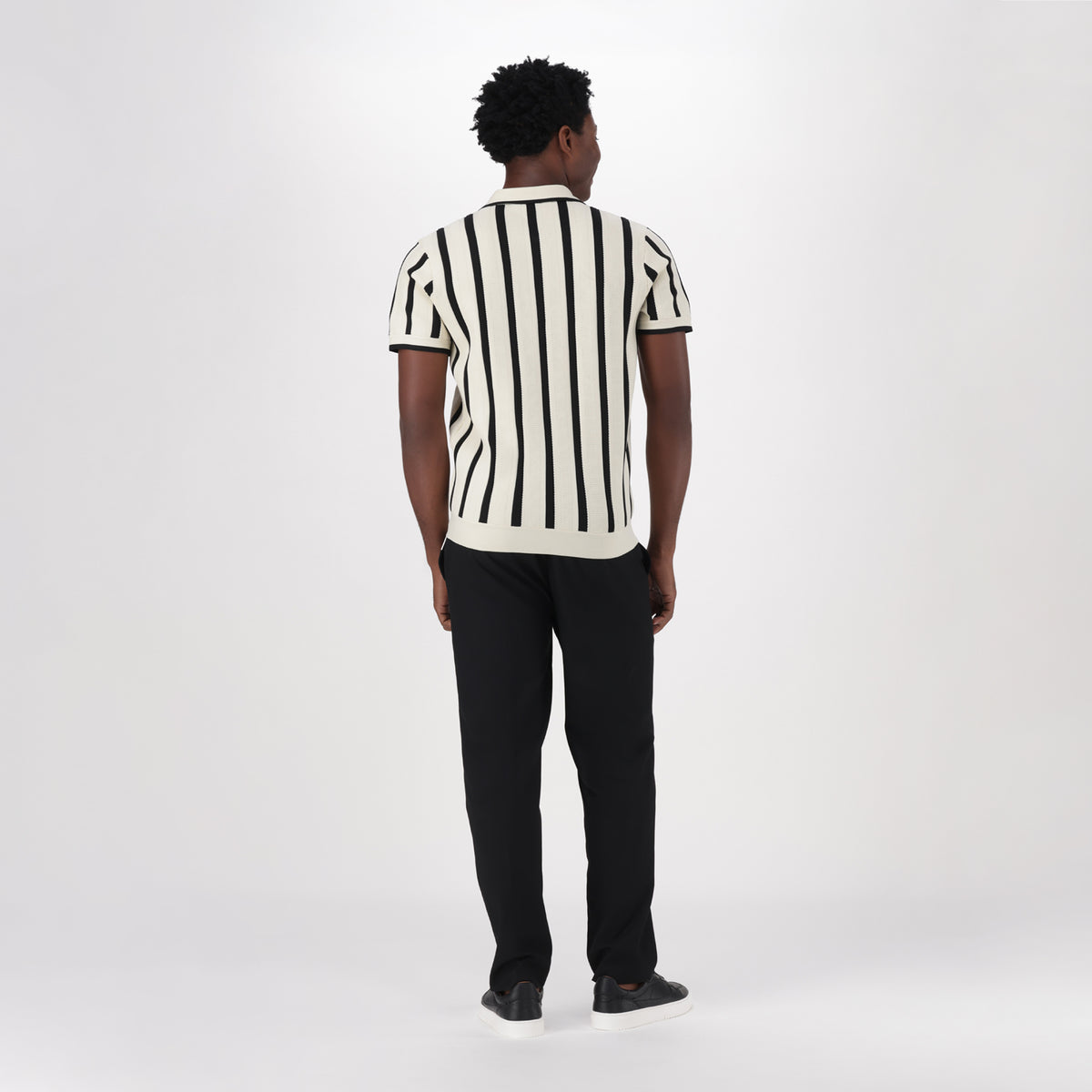 PABLO CREAM/BLACK CROCHET SHIRT - view 5