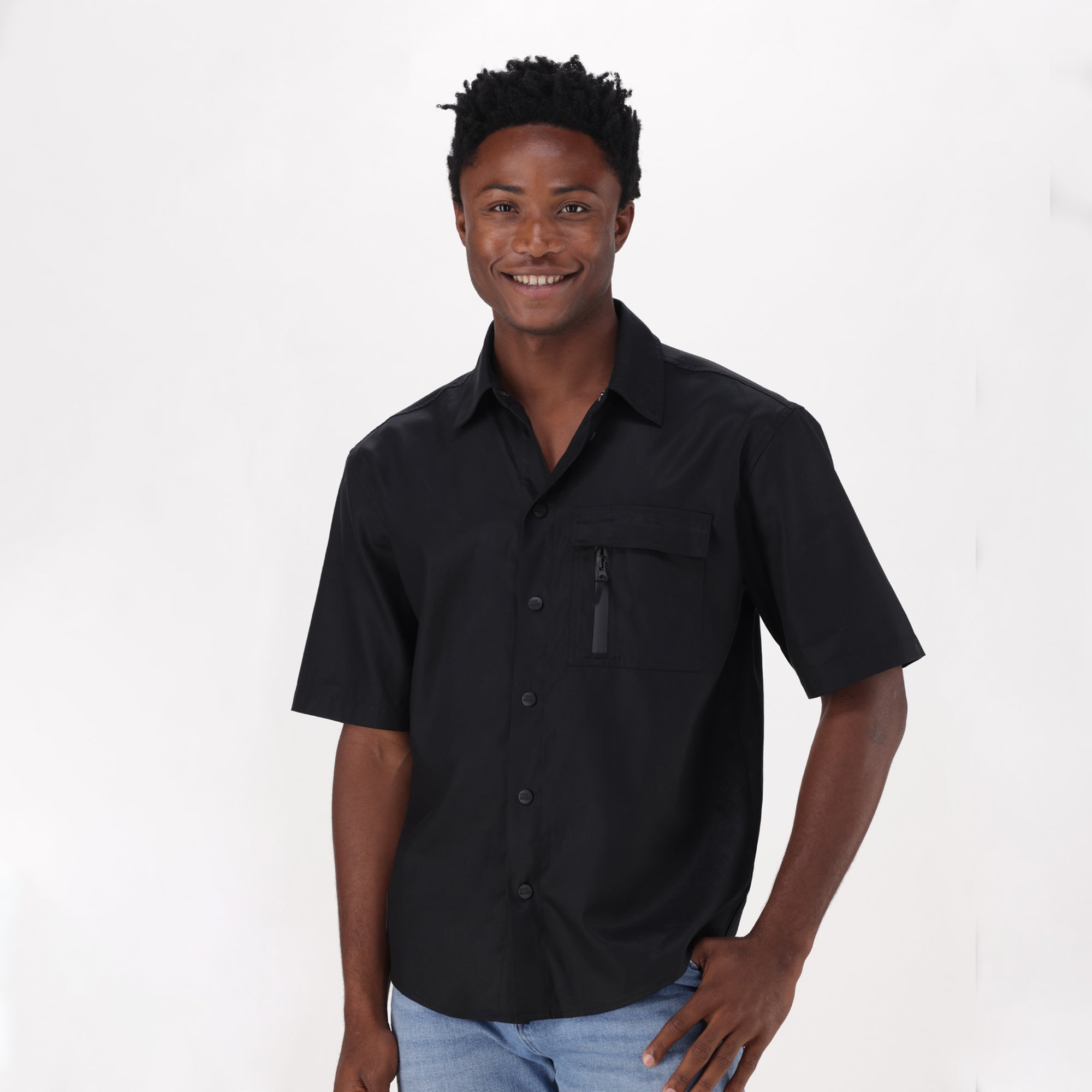 COLTON BLACK CARGO SHIRT