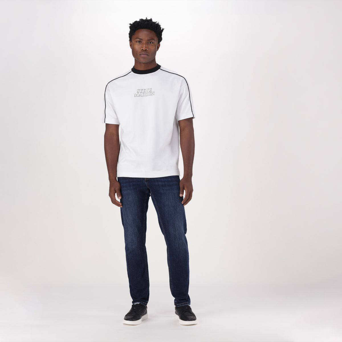 CASPER WHITE CREW NECK T-SHIRT - view 3