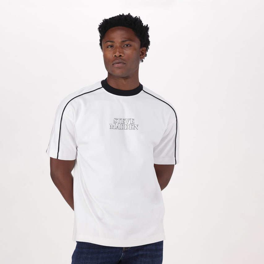 CASPER WHITE CREW NECK T-SHIRT