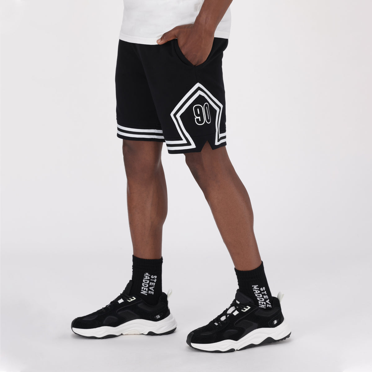 DIEGO BLACK JOGGER SHORTS - view 4