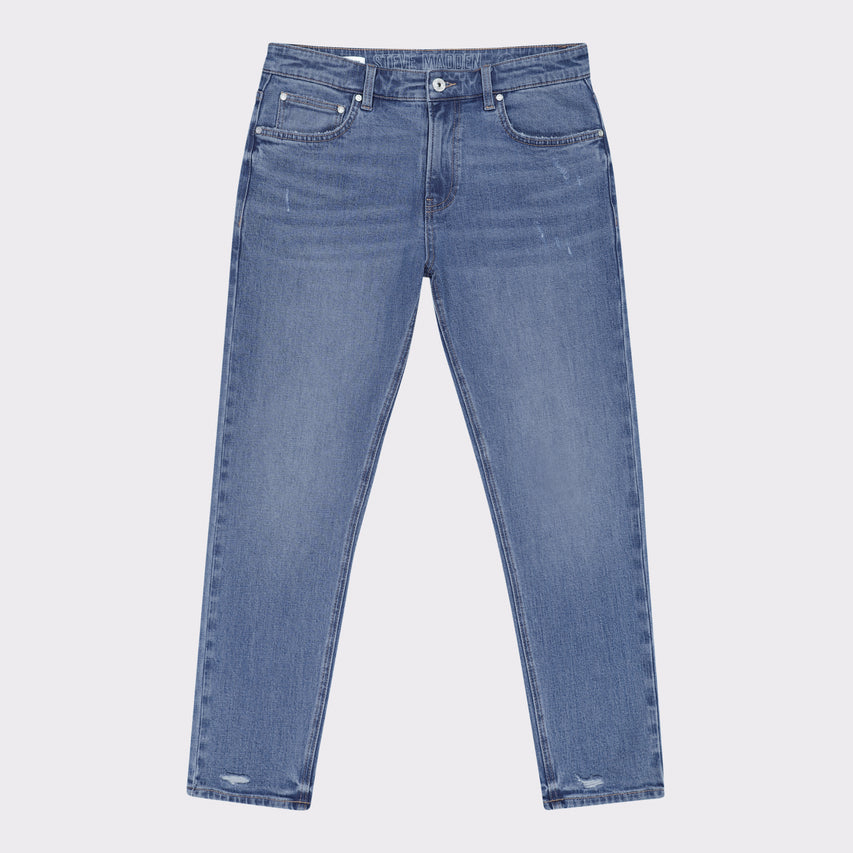 FABIO MID WASH RIPPED SLIM FIT DENIM - view 2