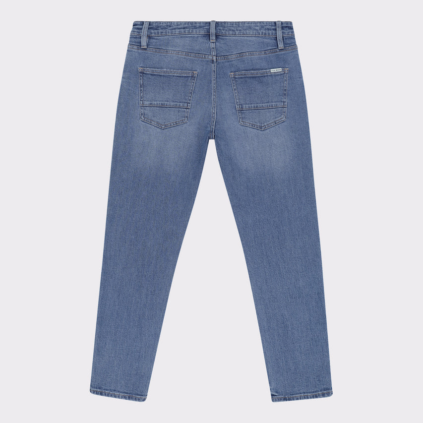 FABIO MID WASH RIPPED SLIM FIT DENIM - view 6