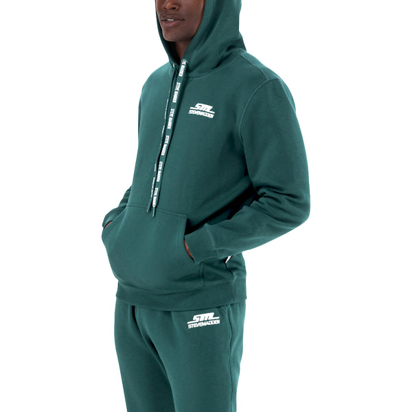 SAMUEL DARK GREEN HOODED FLEECE SWEAT