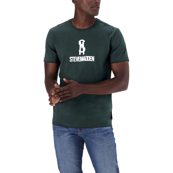 JAMIE CREW NECK LOGO TEE PINE GREEN