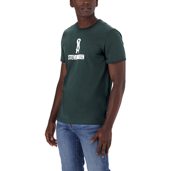 JAMIE CREW NECK LOGO TEE PINE GREEN