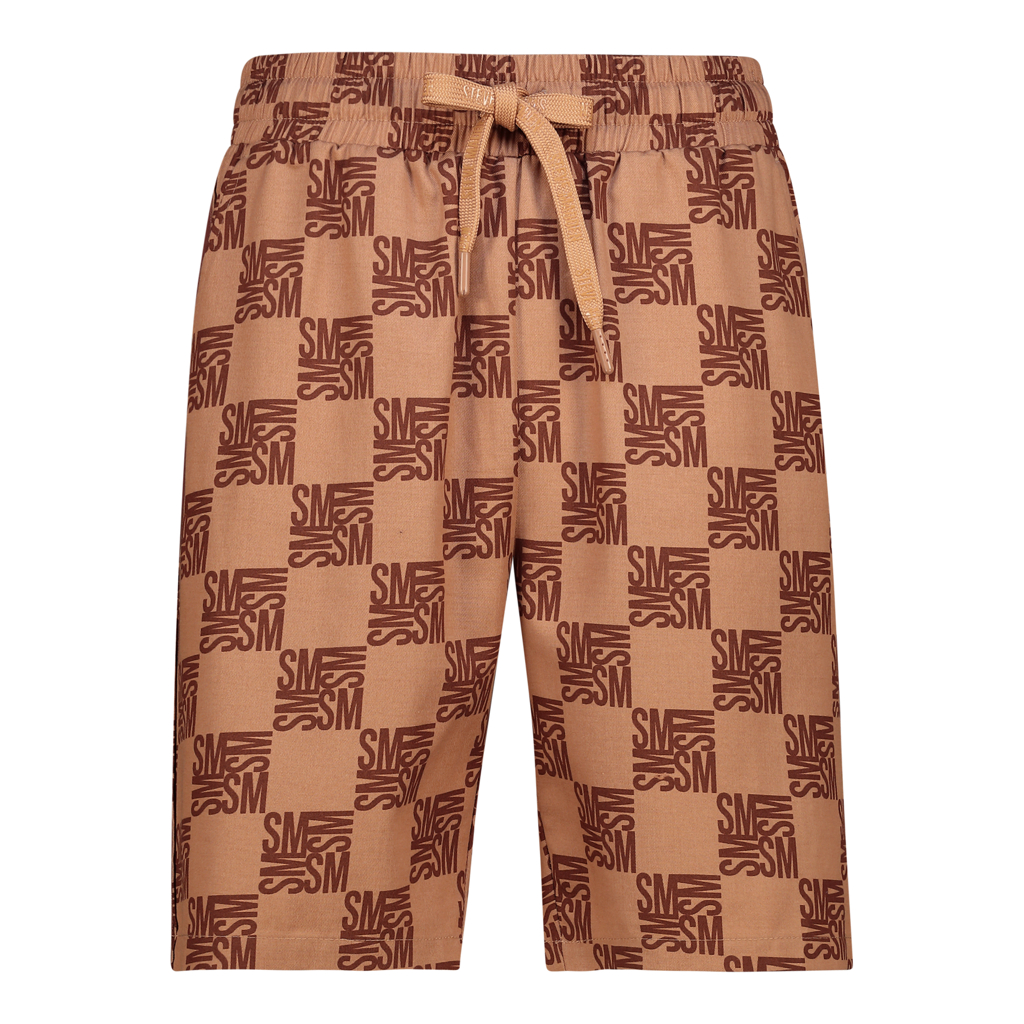 CARSON CAMEL CHECKER BLOCK SHORTS