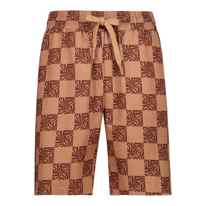 CARSON CAMEL CHECKER BLOCK SHORTS