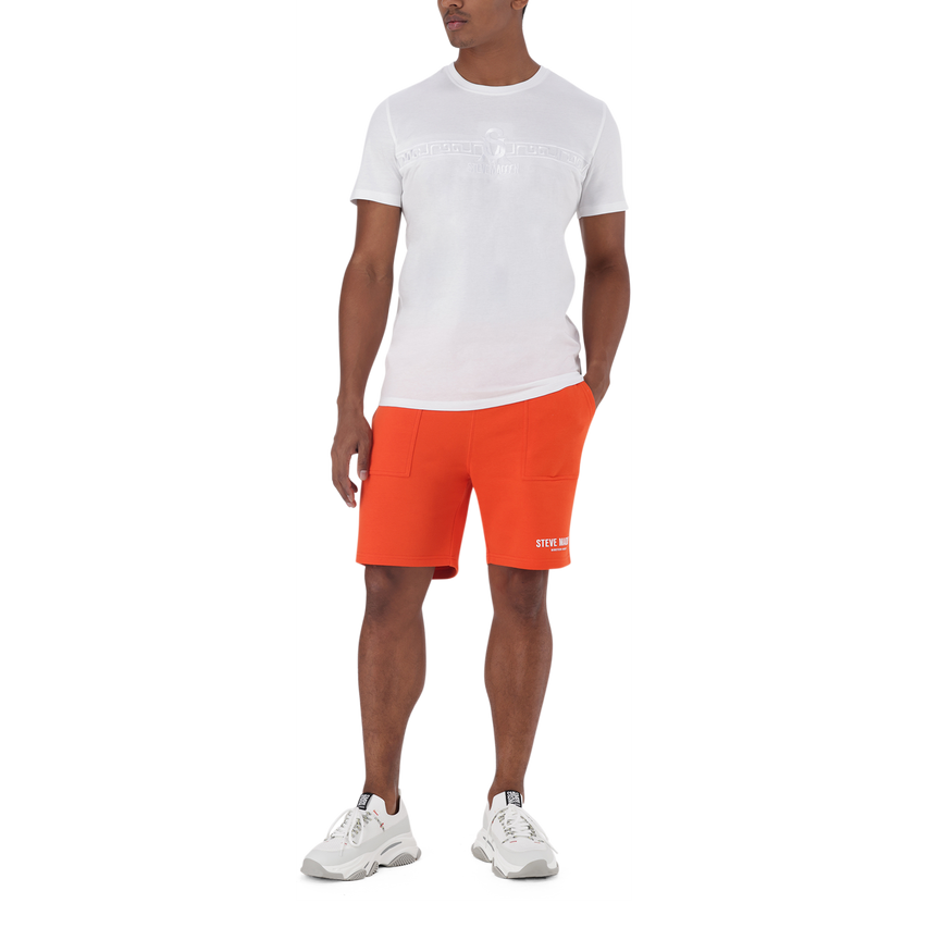 THOMAS WHITE CREW NECK LOGO T-SHIRT