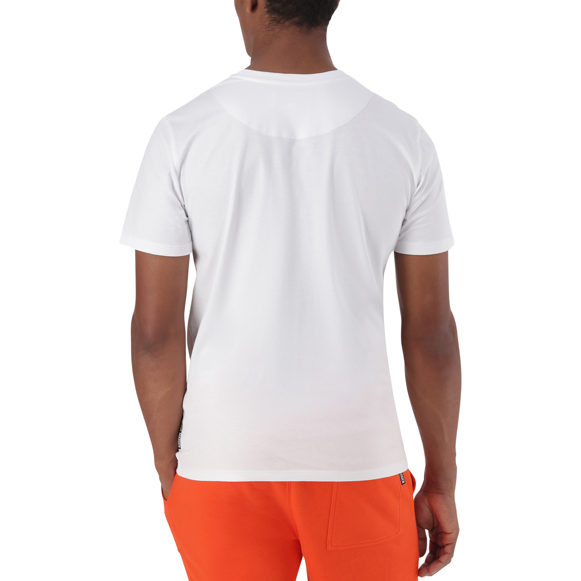 THOMAS WHITE CREW NECK LOGO T-SHIRT