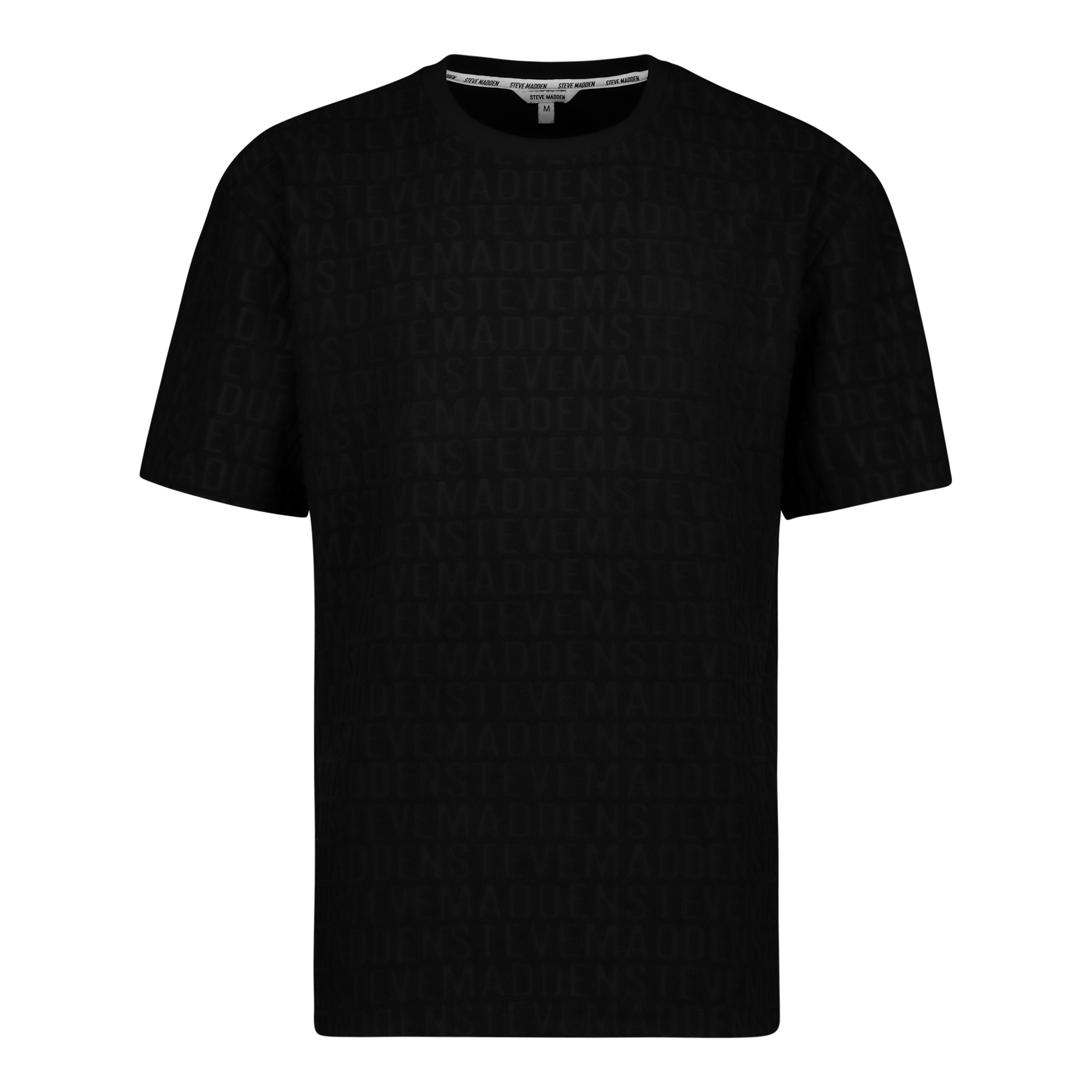 CALEB BLACK EMBOSSED T-SHIRT