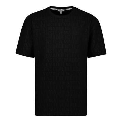 CALEB BLACK EMBOSSED T-SHIRT