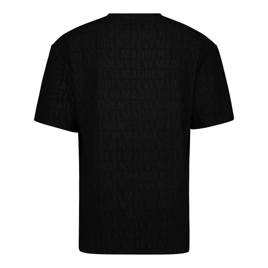 CALEB BLACK EMBOSSED T-SHIRT