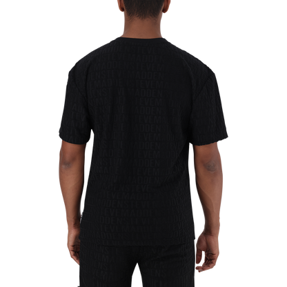 CALEB BLACK EMBOSSED T-SHIRT