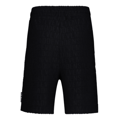 ASHTON BLACK EMBOSSED JOGGER SHORTS