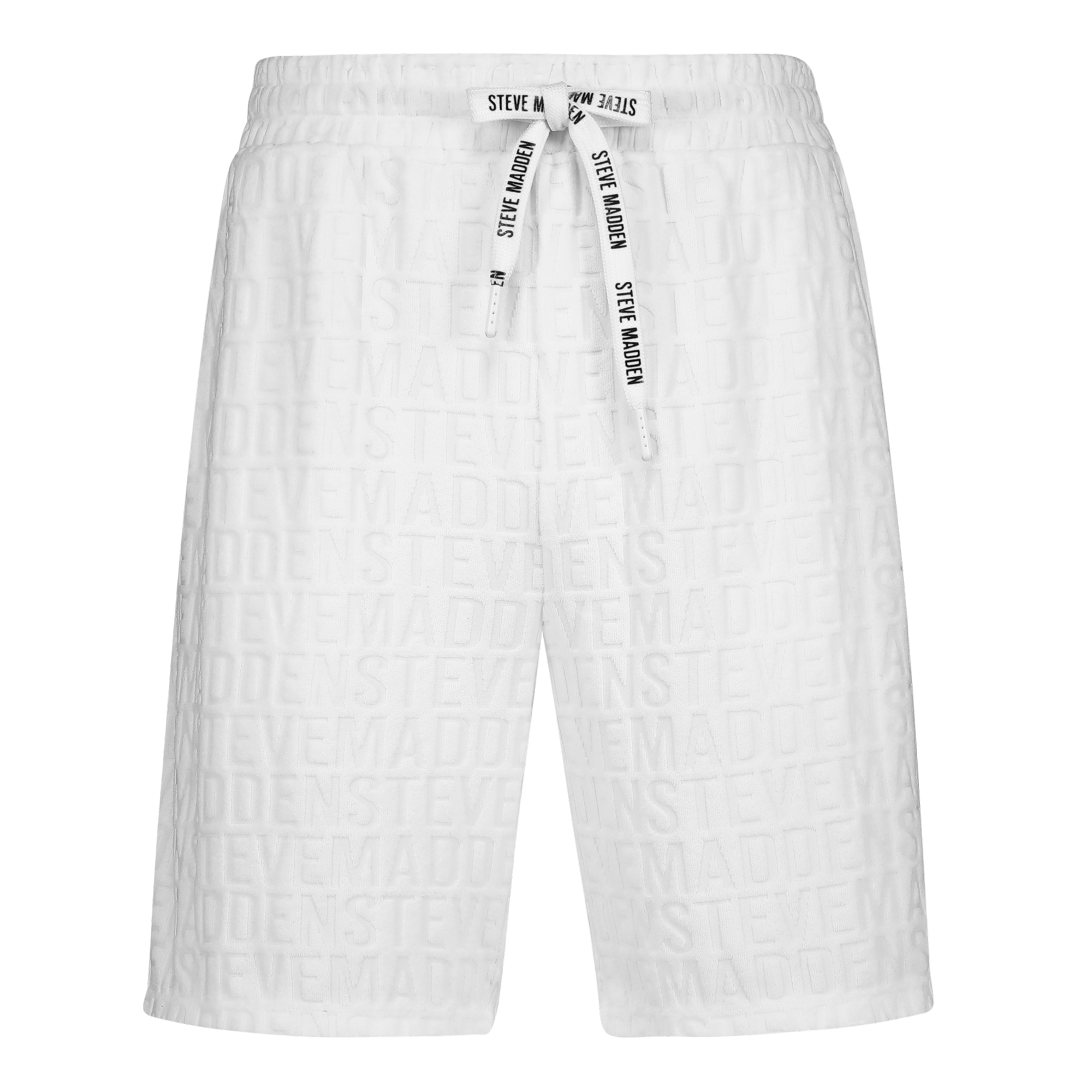ASHTON OFF WHITE EMBOSSED JOGGER SHORTS