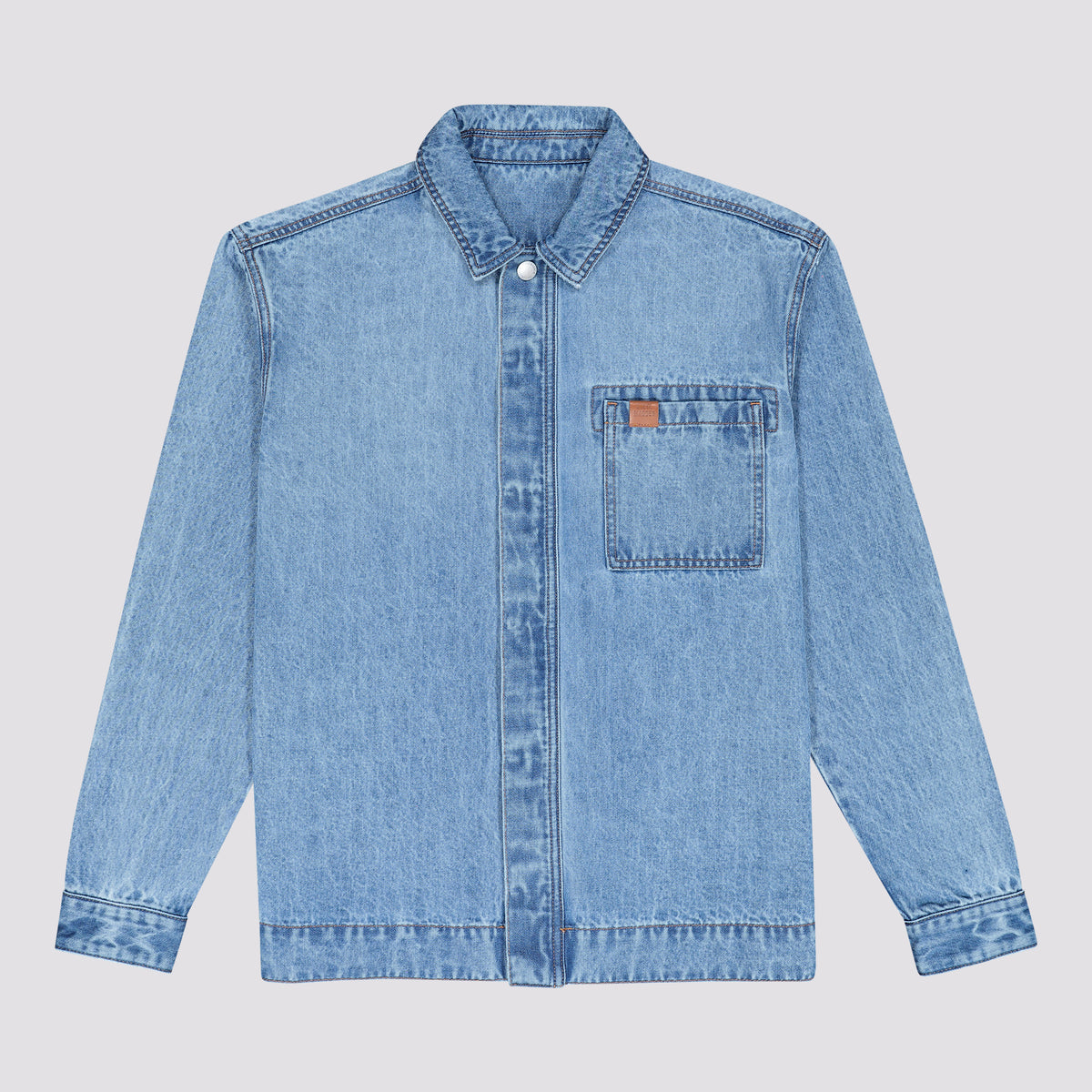 DYLAN MID BLUE DENIM SHACKET - view 7
