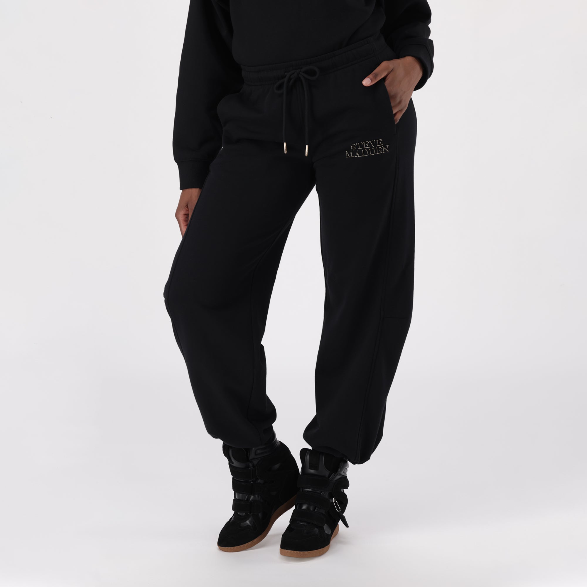 MOLLY BLACK WIDELEG JOGGER - view 3