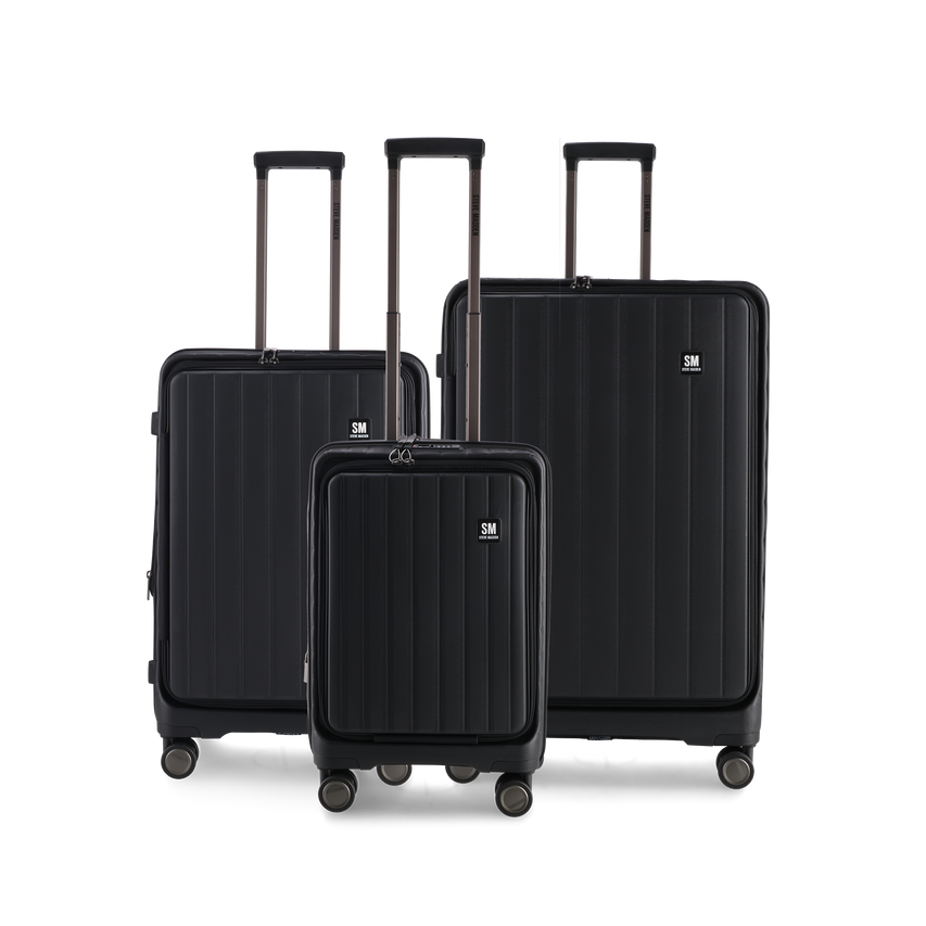 MANHATTAN JET SET BLACK LUGGAGE - MEDIUM 64cm
