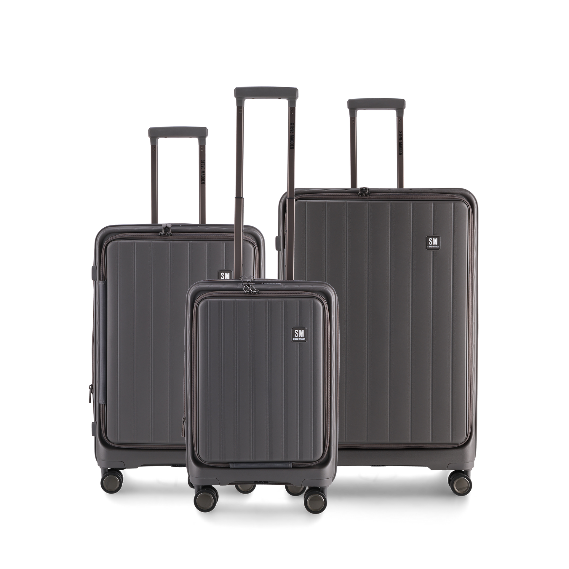 MANHATTAN JET SET GREY LUGGAGE SET OF 3 TRAVEL CASES – Steve