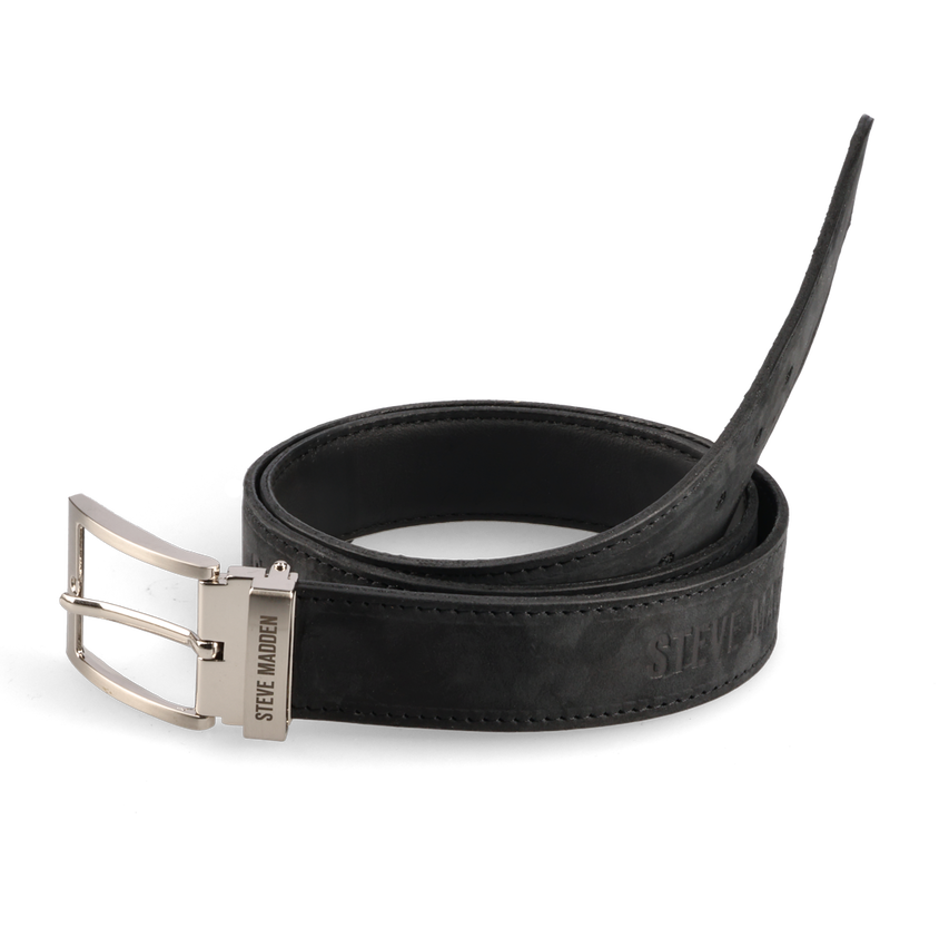 RYAN BLACK EMBOSSED REVERSIBLE BELT