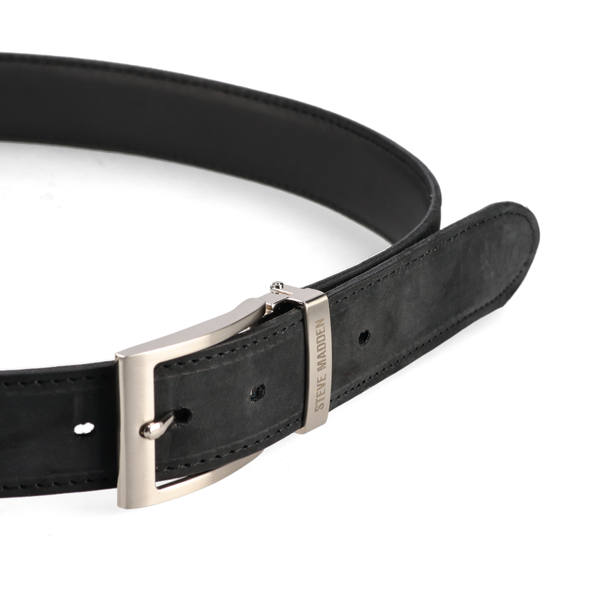 RYAN BLACK EMBOSSED REVERSIBLE BELT