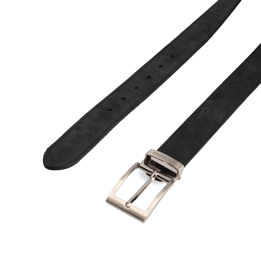 RYAN BLACK EMBOSSED REVERSIBLE BELT