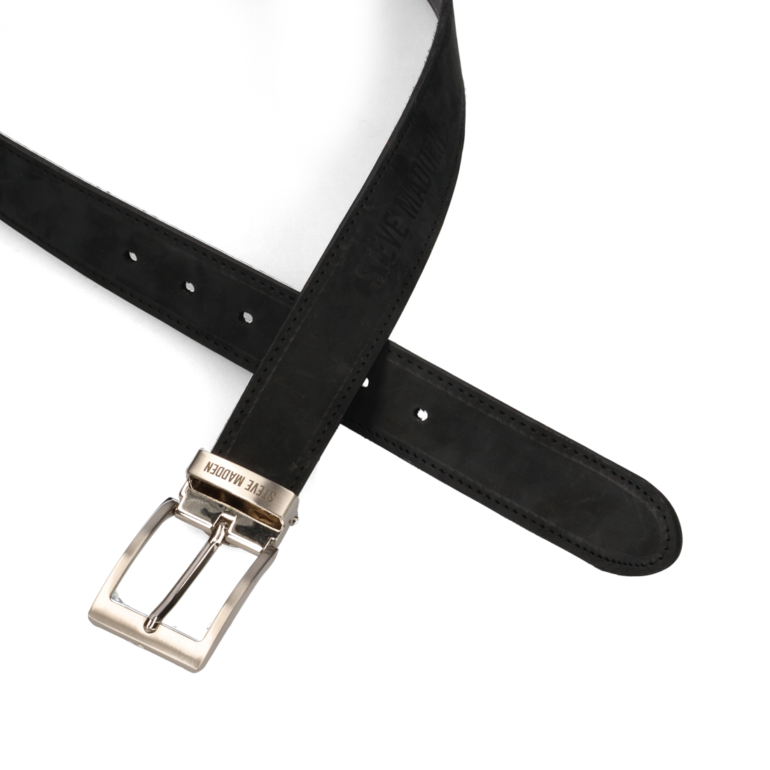 RYAN BLACK EMBOSSED REVERSIBLE BELT