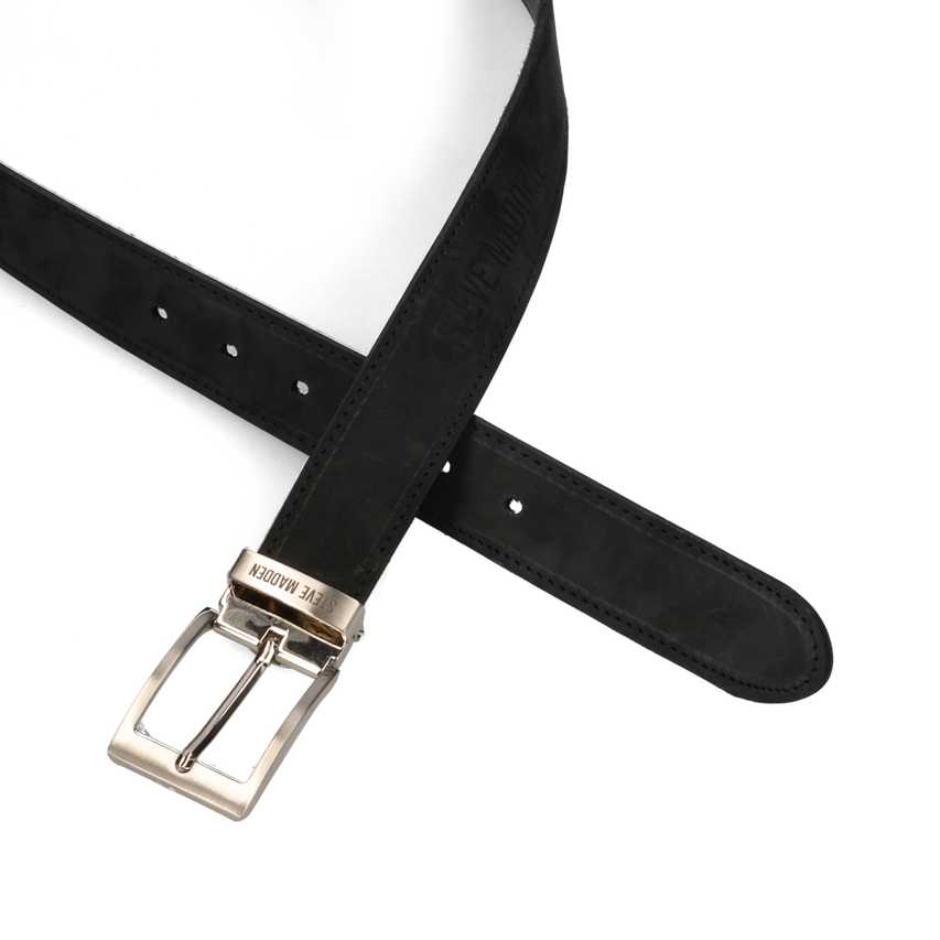 RYAN BLACK EMBOSSED REVERSIBLE BELT
