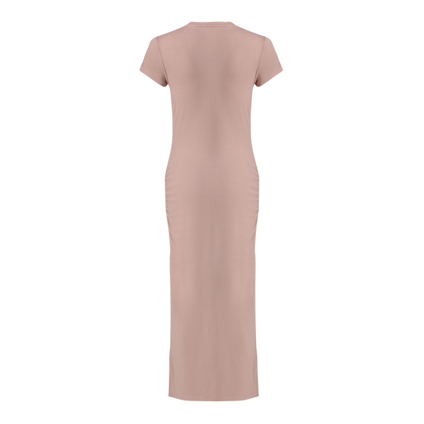 MYLIA TAUPE BODYCON MIDI DRESS