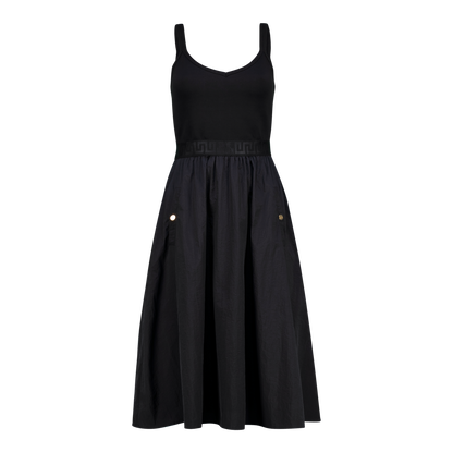 ZORA BLACK BALLERINA MIDI DRESS