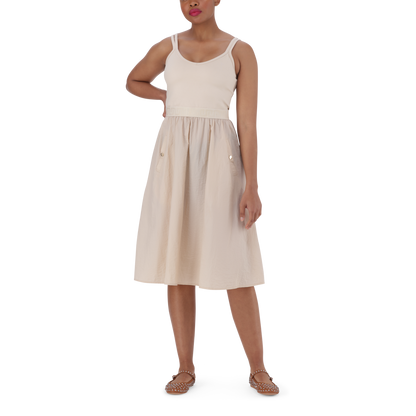 ZORA STONE BALLERINA MIDI DRESS