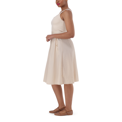 ZORA STONE BALLERINA MIDI DRESS