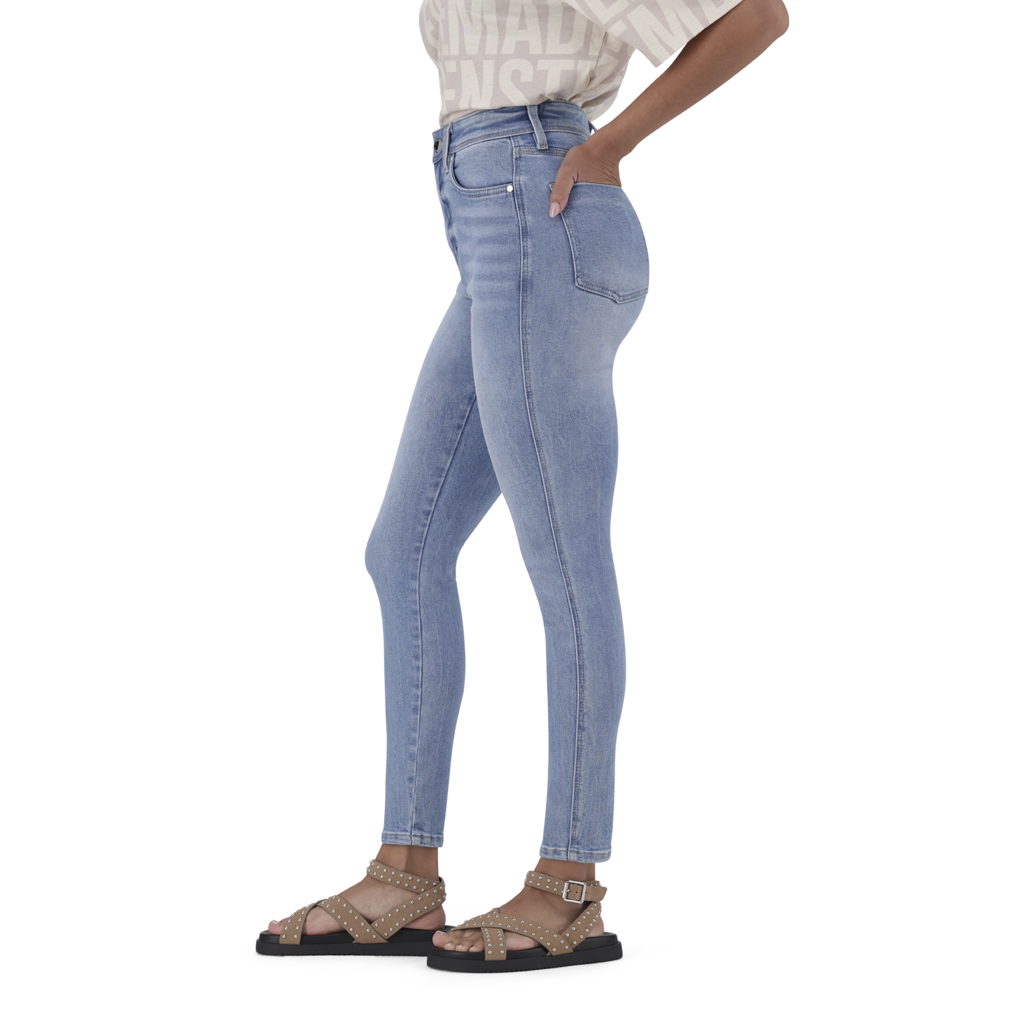 ZOE CONTOUR CURVY MID WASH SKINNY