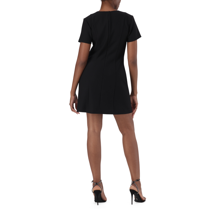 MAYA BLACK SHORT DRESS WITH BUCKLES